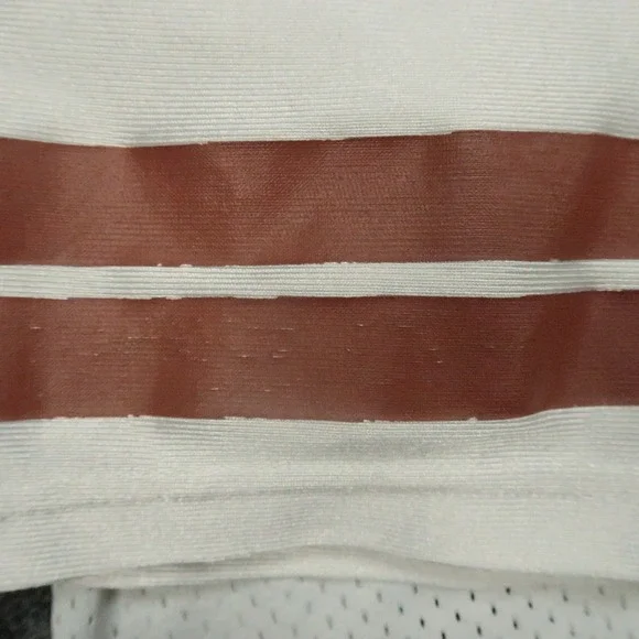 VINTAGE Texas Longhorns Jersey Mens 48 White‎ Champion USA Mesh #5